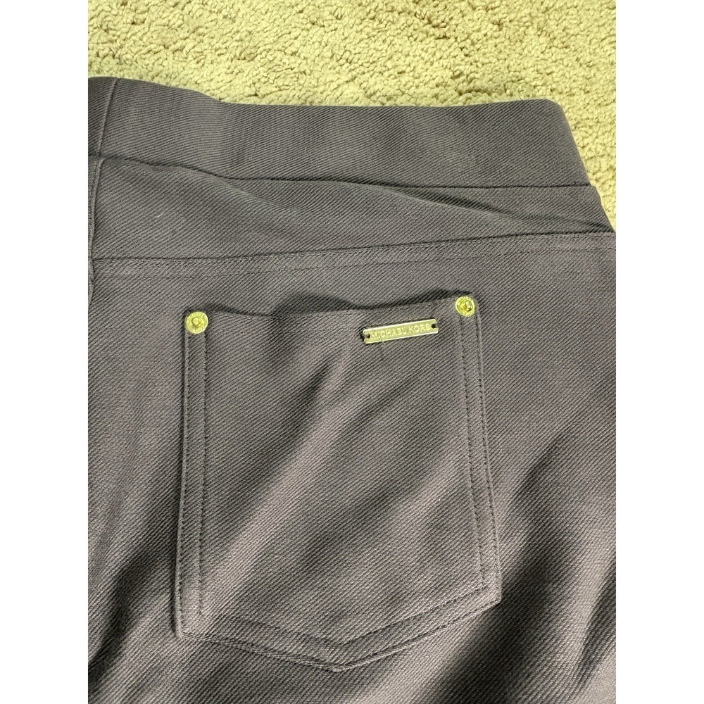 Michael Kors Ponte Pull On Jeggings Women Large Brown Stretch Knit Office - Picture 8 of 10